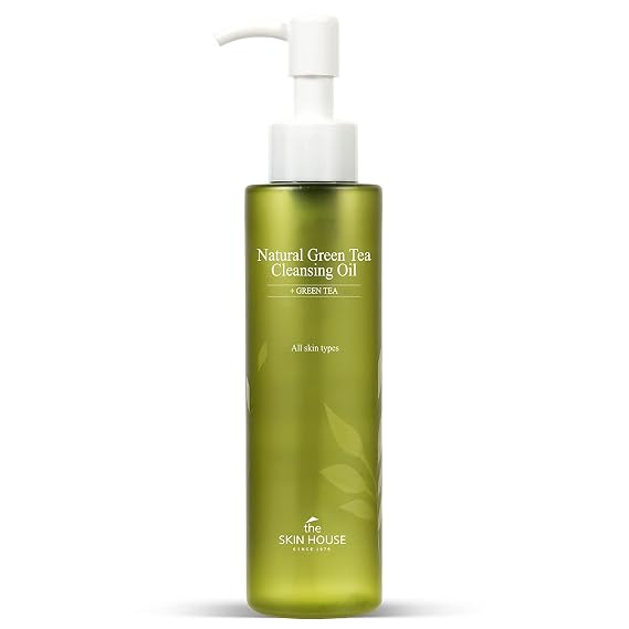 THE SKIN HOUSE Natural Green Tea Cleansing Oil Lightweight Makeup Remover with Green Tea & Botanical Oils | Pore Care & Hydrating Cleanse, korean skincare | 150ml / 5.07 fl.oz
