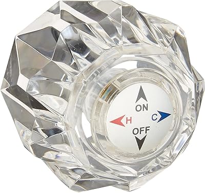 Delta Faucet Peerless RP41661 Classic, Single Clear Knob Handle Kit with Button, Screw, Connector and Set Screw, Other Finish