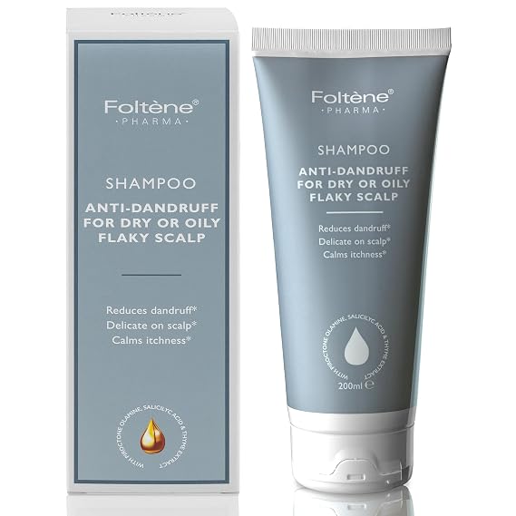 Foltene Anti Dandruff Shampoo for Men & Women Dry Scalp Shampoo for Itchy & Oily Scalp Dandruff Treatment with Piroctone Olamine & Salicylic Acid Sulfate-Free formula 6.76 fl oz